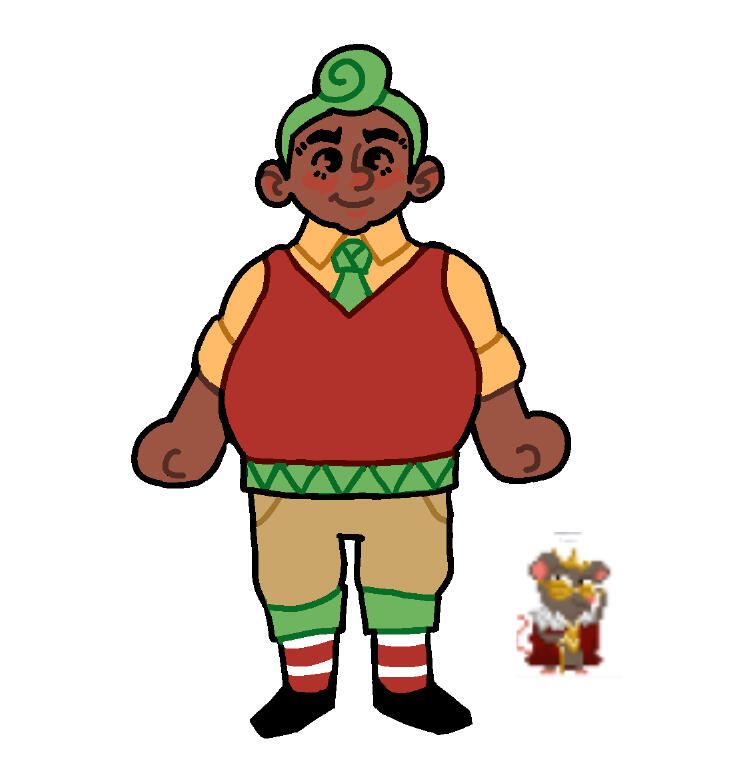 Marty Moon&#39;s sketch of the character &quot;Angus&quot; using a palette color-picked from the monster &quot;Ratthew&quot;.