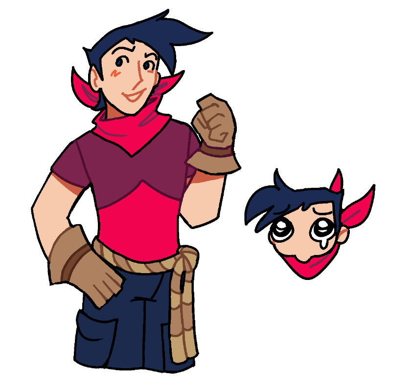 Marty Moon&#39;s reference art for Ray, the protagonist of Wish Creatures.